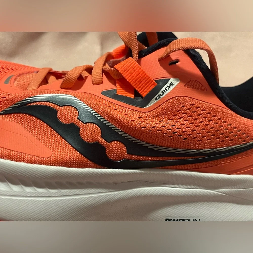 Orange Athletic Running Shoes Saucony Guide 15 size 7.5 wide - Picture 7 of 11